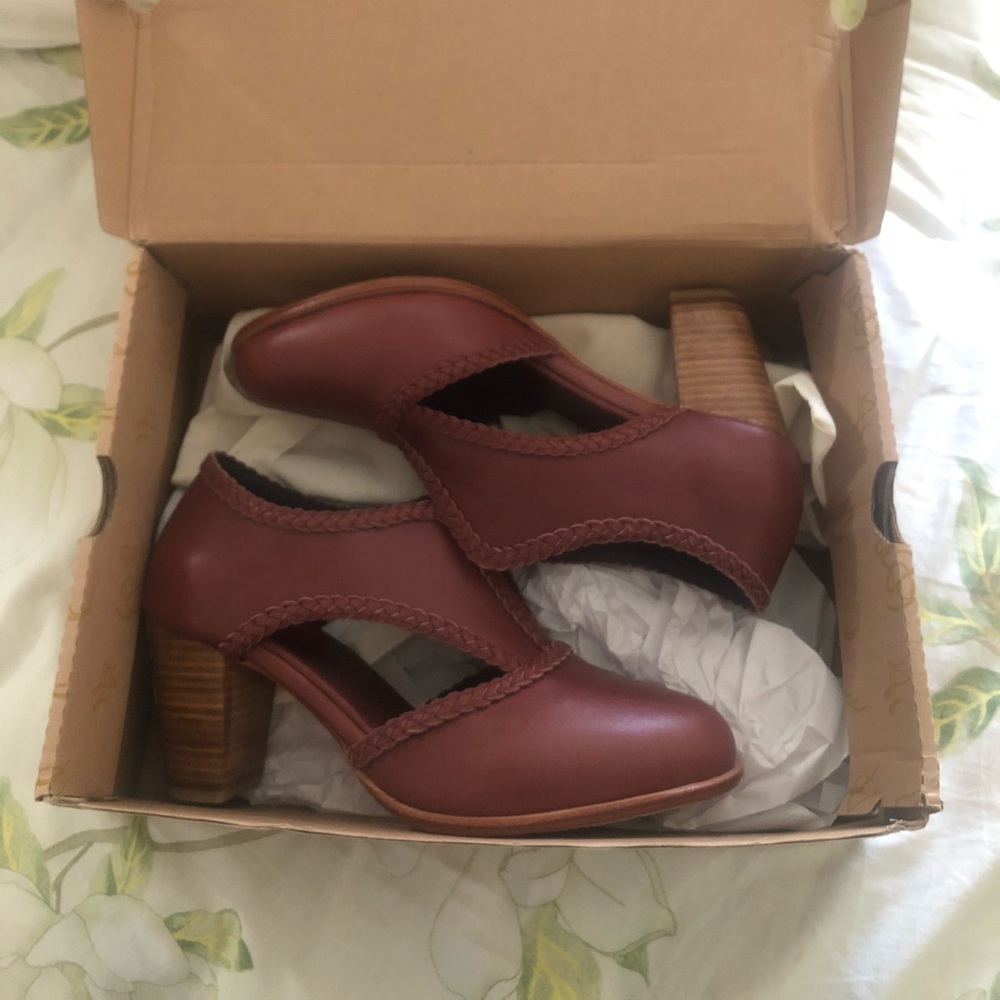 Hand made leather booties made by elf